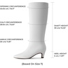 image:imageDREAM PAIRS Women Knee High Boots 2 Inch Kitten Heel Fashion Square Toe Wide Calf Long BootsWhite
