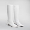 image:imageDREAM PAIRS Women Knee High Boots 2 Inch Kitten Heel Fashion Square Toe Wide Calf Long BootsWhite
