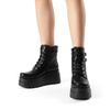 image:imageDREAM PAIRS Women Platform Combat Ankle Boots Goth Chunky High Heel Lace Up Motorcycle BootiesBlackpu