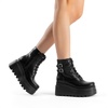 image:imageDREAM PAIRS Women Platform Combat Ankle Boots Goth Chunky High Heel Lace Up Motorcycle BootiesBlackpu