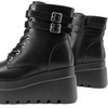 image:imageDREAM PAIRS Women Platform Combat Ankle Boots Goth Chunky High Heel Lace Up Motorcycle BootiesBlackpu