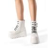 image:imageDREAM PAIRS Women Platform Combat Ankle Boots Goth Chunky High Heel Lace Up Motorcycle BootiesWhite