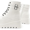image:imageDREAM PAIRS Women Platform Combat Ankle Boots Goth Chunky High Heel Lace Up Motorcycle BootiesWhite