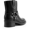 image:imageDREAM PAIRS Womens Ankle Booties Side Zipper Motorcycle Boots Square Toe Chunky Low Heel Fashion Buckles Biker Riding Boots
