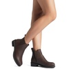 image:imageDREAM PAIRS Womens Ankle Boots Chunky Low Heel Chelsea Booties Slip On Elastic Fall Short BootsBrownPu