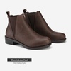 image:imageDREAM PAIRS Womens Ankle Boots Chunky Low Heel Chelsea Booties Slip On Elastic Fall Short BootsBrownPu