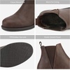 image:imageDREAM PAIRS Womens Ankle Boots Chunky Low Heel Chelsea Booties Slip On Elastic Fall Short BootsBrownPu
