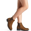 image:imageDREAM PAIRS Womens Ankle Boots Chunky Low Heel Chelsea Booties Slip On Elastic Fall Short BootsCamel