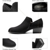 image:imageDREAM PAIRS Womens Ankle Boots Fall Boots Leather Thick Heel Side Zip Women Low Chunky Heeled BootiesBlacksuede