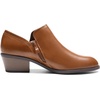 image:imageDREAM PAIRS Womens Ankle Boots Fall Boots Leather Thick Heel Side Zip Women Low Chunky Heeled BootiesBrownpu