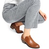 image:imageDREAM PAIRS Womens Ankle Boots Fall Boots Leather Thick Heel Side Zip Women Low Chunky Heeled BootiesBrownpu