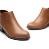 image:imageDREAM PAIRS Womens Ankle Boots Low Chunky Heel Comfortable Short Fall Booties ShoesBrownpu