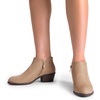 image:imageDREAM PAIRS Womens Ankle Boots Low Chunky Heel Comfortable Short Fall Booties ShoesNudesuede