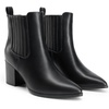 image:imageDREAM PAIRS Womens Ankle Boots Pointed Toe Chunky Block Heel Ankle Bootie Fall Short Booties ShoesBlackpu