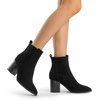 image:imageDREAM PAIRS Womens Ankle Boots Pointed Toe Chunky Block Heel Ankle Bootie Fall Short Booties ShoesBlacksuede