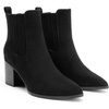 image:imageDREAM PAIRS Womens Ankle Boots Pointed Toe Chunky Block Heel Ankle Bootie Fall Short Booties ShoesBlacksuede