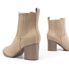 image:imageDREAM PAIRS Womens Ankle Boots Pointed Toe Chunky Block Heel Ankle Bootie Fall Short Booties ShoesNude