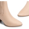 image:imageDREAM PAIRS Womens Ankle Boots Pointed Toe Chunky Block Heel Ankle Bootie Fall Short Booties ShoesSand