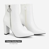image:imageDREAM PAIRS Womens Chunky Heel Ankle Booties Pointed Toe Short BootsWhitePu3