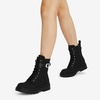 image:imageDREAM PAIRS Womens Combat Platform Boots Lace Up Lug Sole Buckle Ankle Booties ShoesBlack
