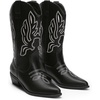 image:imageDREAM PAIRS Womens Cowboy Boots Mid Calf Cowgirl Boots Embroidery Stitched Western BootsBlackpu