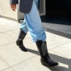 image:imageDREAM PAIRS Womens Cowboy Boots Mid Calf Cowgirl Boots Embroidery Stitched Western BootsBlackpu