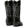 image:imageDREAM PAIRS Womens Cowboy Boots Mid Calf Cowgirl Boots Embroidery Stitched Western BootsBlackpu