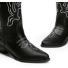 image:imageDREAM PAIRS Womens Cowboy Boots Mid Calf Cowgirl Boots Embroidery Stitched Western BootsBlackpu