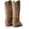 image:imageDREAM PAIRS Womens Cowboy Boots Mid Calf Cowgirl Boots Embroidery Stitched Western BootsLight Brownpu
