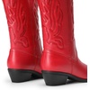 image:imageDREAM PAIRS Womens Cowboy Boots Mid Calf Cowgirl Boots Embroidery Stitched Western BootsRed
