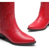 image:imageDREAM PAIRS Womens Cowboy Boots Mid Calf Cowgirl Boots Embroidery Stitched Western BootsRed