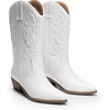 image:imageDREAM PAIRS Womens Cowboy Boots Mid Calf Cowgirl Boots Embroidery Stitched Western BootsWhitepu