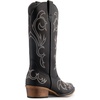 image:imageDREAM PAIRS Womens Cowboy Boots Mid Calf Cowgirl Boots Square Toe Chunky Heel Embroidery Stitched Western BootsBlack