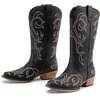 image:imageDREAM PAIRS Womens Cowboy Boots Mid Calf Cowgirl Boots Square Toe Chunky Heel Embroidery Stitched Western BootsBlack