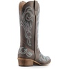 image:imageDREAM PAIRS Womens Cowboy Boots Mid Calf Cowgirl Boots Square Toe Chunky Heel Embroidery Stitched Western BootsBrown