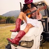 image:imageDREAM PAIRS Womens Cowboy Boots Mid Calf Cowgirl Boots Square Toe Chunky Heel Embroidery Stitched Western BootsRed
