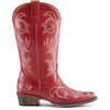 image:imageDREAM PAIRS Womens Cowboy Boots Mid Calf Cowgirl Boots Square Toe Chunky Heel Embroidery Stitched Western BootsRed