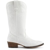 image:imageDREAM PAIRS Womens Cowboy Boots Mid Calf Cowgirl Boots Square Toe Chunky Heel Embroidery Stitched Western BootsWhite