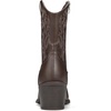 image:imageDREAM PAIRS Womens Cowboy Boots Pointed Toe Chunky Heel Zipper PullOn Stitched Western Ankle BootsDark Brown