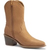 image:imageDREAM PAIRS Womens Cowboy Boots Pointed Toe Chunky Heel Zipper PullOn Stitched Western Ankle BootsKhakipu