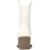 image:imageDREAM PAIRS Womens Cowboy Boots Pointed Toe Chunky Heel Zipper PullOn Stitched Western Ankle BootsWhite