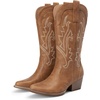 image:imageDREAM PAIRS Womens Cowboy Cowgirl Boots Embroidered Pointed Toe Low Heel Western Mid Calf Boot for Theme Party Country ConcertBrown