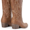 image:imageDREAM PAIRS Womens Cowboy Cowgirl Boots Embroidered Pointed Toe Low Heel Western Mid Calf Boot for Theme Party Country ConcertBrown
