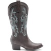 image:imageDREAM PAIRS Womens Cowboy Cowgirl Boots Embroidered Pointed Toe Low Heel Western Mid Calf Boot for Theme Party Country ConcertDark Brown