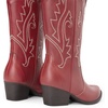 image:imageDREAM PAIRS Womens Cowboy Cowgirl Boots Embroidered Pointed Toe Low Heel Western Mid Calf Boot for Theme Party Country ConcertRed