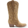 image:imageDREAM PAIRS Womens Cowboy Cowgirl Boots Embroidered Pointed Toe Low Heel Western Mid Calf Boot for Theme Party Country ConcertTan