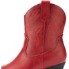 image:imageDREAM PAIRS Womens Cowboy Cowgirl Boots Embroidered Stitched Short Western Boots Low Chunky Heel Pointed Toe Ankle BootiesRed