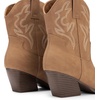 image:imageDREAM PAIRS Womens Cowboy Cowgirl Boots Embroidered Stitched Short Western Boots Low Chunky Heel Pointed Toe Ankle BootiesTan