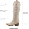 image:imageDREAM PAIRS Womens Embroidered Western PullOn KneeHigh Cowboy BootsBeige
