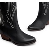 image:imageDREAM PAIRS Womens Embroidered Western PullOn KneeHigh Cowboy BootsBlack
